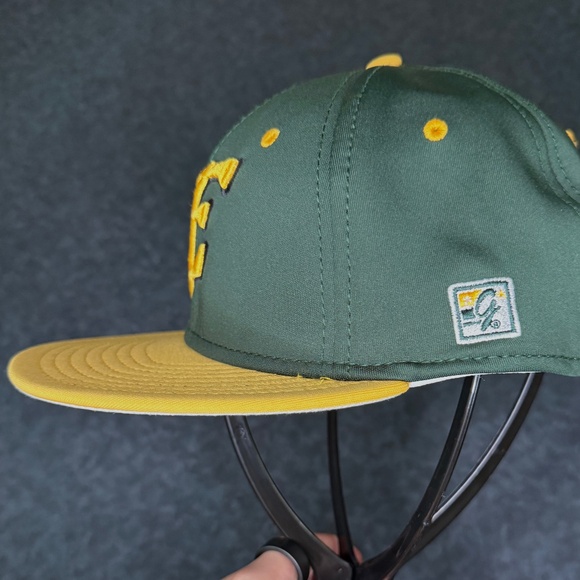 The Game Pro Eastern Fitted Hat GP400- Size 7 - Green and Yellow - Picture 3 of 9